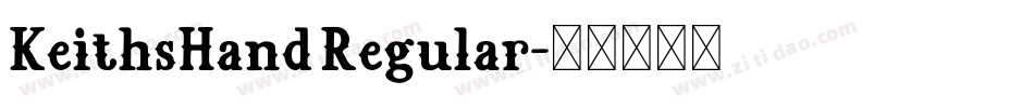 KeithsHand Regular字体转换